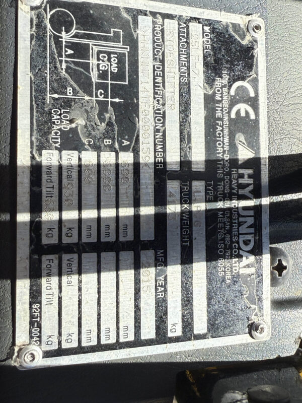 2.5 Tonne Hyundai Forklift For Sale - Image 18