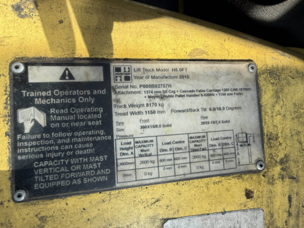 5 Tonne Hyster Forklift For Sale - Image 18